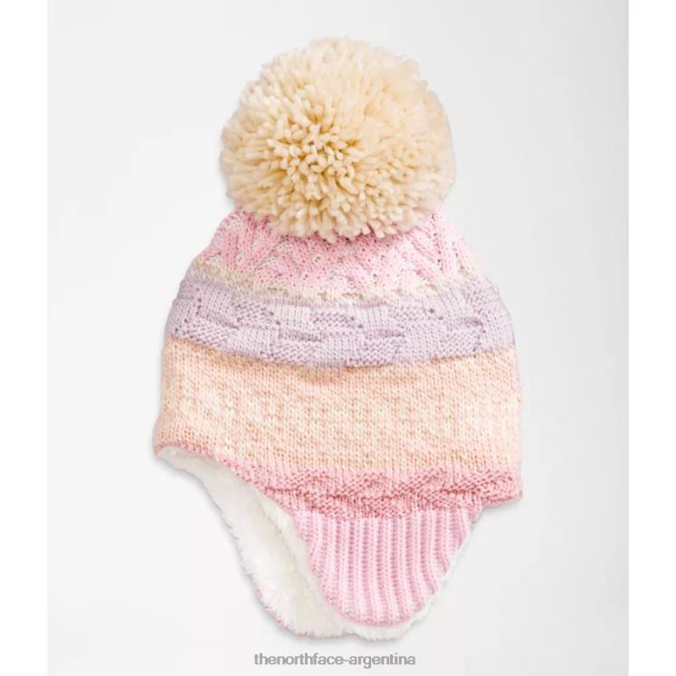 gorro de bebé con orejeras Fair Isle RDT8H5104 camafeo rosa The North Face