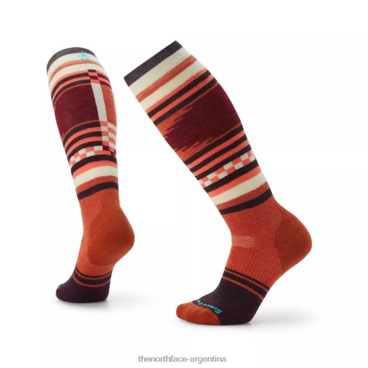 calcetines otc con patrón de cojín completo para snowboard para mujer RDT8H6345 óxido naranja The North Face