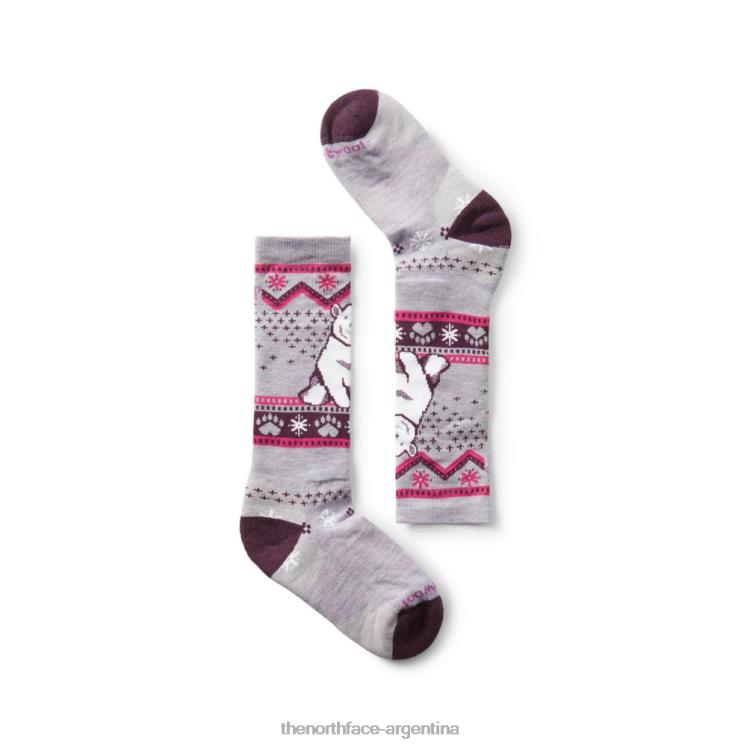 calcetines otc con patrón de oso polar y cojín completo para deportes de invierno para niños RDT8H6326 eclipse morado The North Face