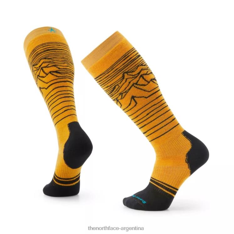 calcetines otc con patrón iguchi con cojín completo para snowboard RDT8H6332 miel de oro The North Face