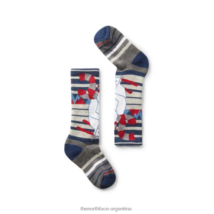 calcetines otc con patrón yeti y cojín completo para deportes de invierno para niños RDT8H6327 azul alpino The North Face