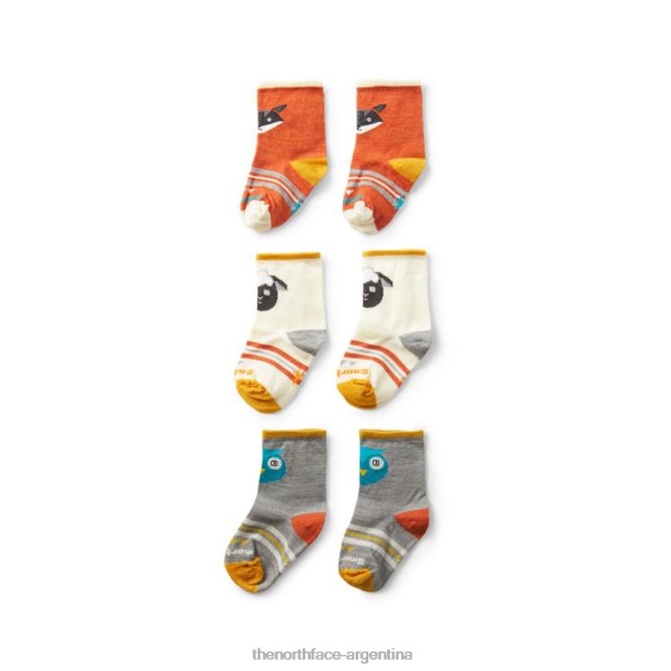 calcetines trío para niños pequeños RDT8H6325 gris lunar The North Face