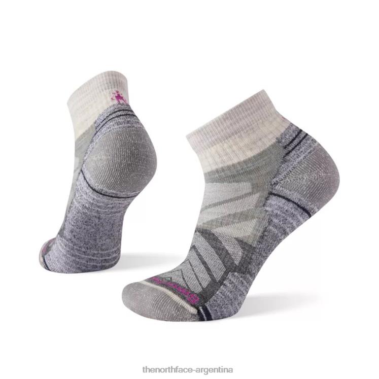 tobillo con patrón de bloques de color y cojín ligero para caminata de alto rendimiento para mujer RDT8H6161 ceniza The North Face
