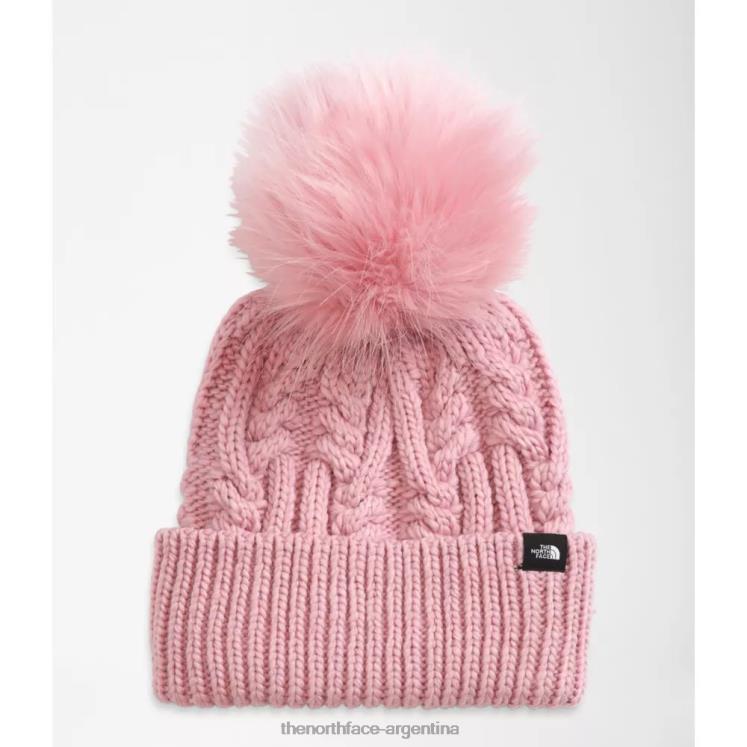 gorro con pompón de pelo oh mega de niños RDT8H5754 camafeo rosa The North Face