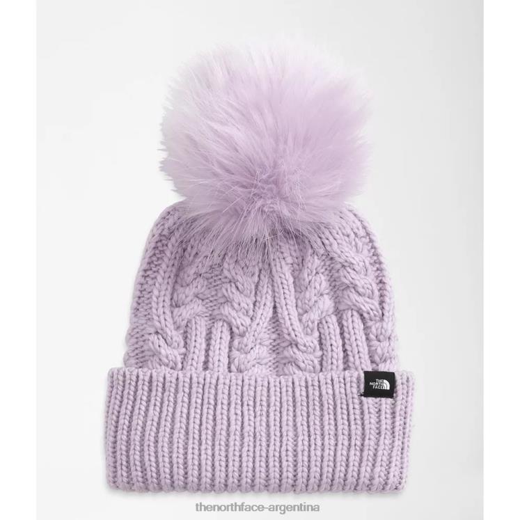 gorro con pompón de pelo oh mega de niños RDT8H5755 niebla de lavanda The North Face