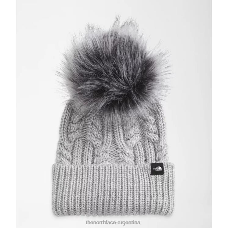 gorro con pompón de pelo oh mega de niños RDT8H5756 gris The North Face