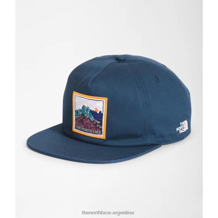 gorra con bordado de paisaje terrestre RDT8H3917 azul sombreado The North Face