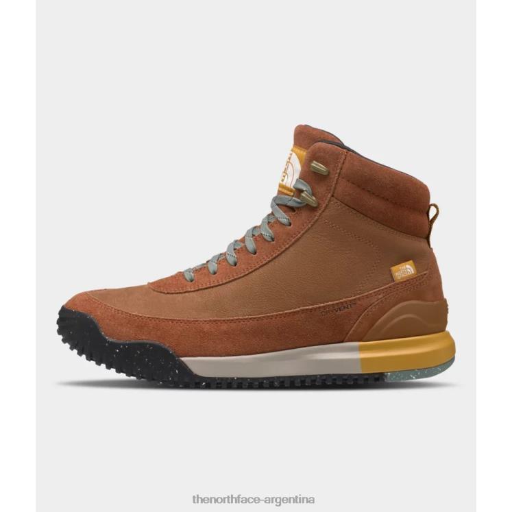 hombres de vuelta a botas impermeables de cuero berkeley iii RDT8H3658 bata marrón The North Face