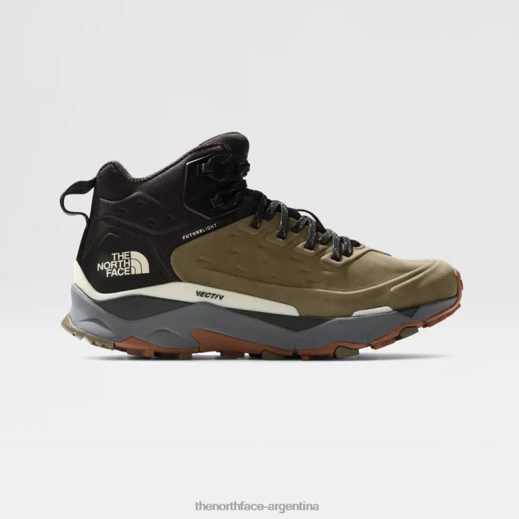 botas de montaña vectiv Futurelight exploras de cuero para hombre RDT8H1018 oliva militar The North Face