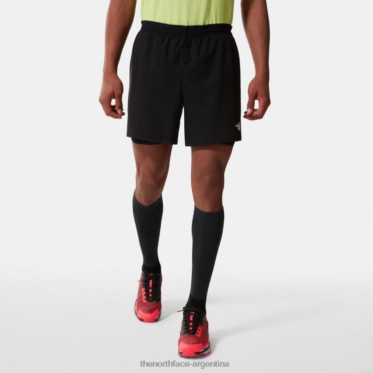 pantalones cortos 2 en 1 para hombre amanecer RDT8H1301 negro The North Face