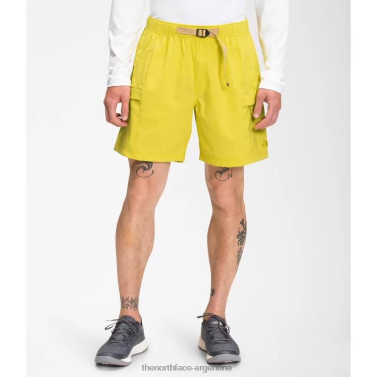 pantalones cortos con cinturón clase v para hombre RDT8H3825 amarillo ácido The North Face