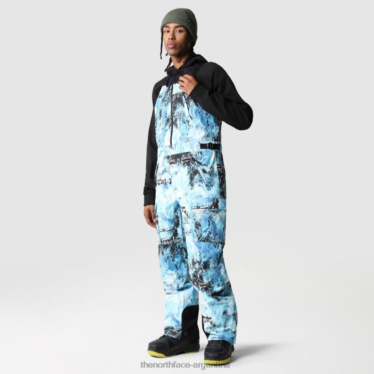 pantalones con tirantes dragline estampados para hombre RDT8H2279 azul nórdico The North Face