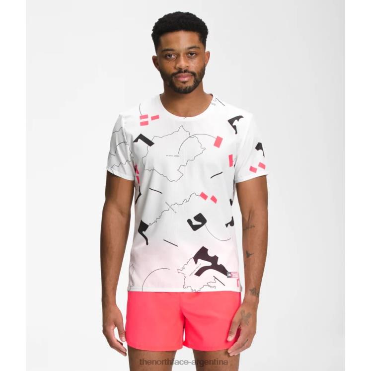 Camisa de manga corta con estampado Sunriser para hombre. RDT8H4843 blanco The North Face