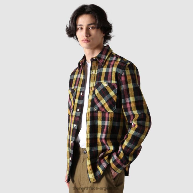 camisa de franela de sarga valle para hombre RDT8H1072 wasabi grande The North Face