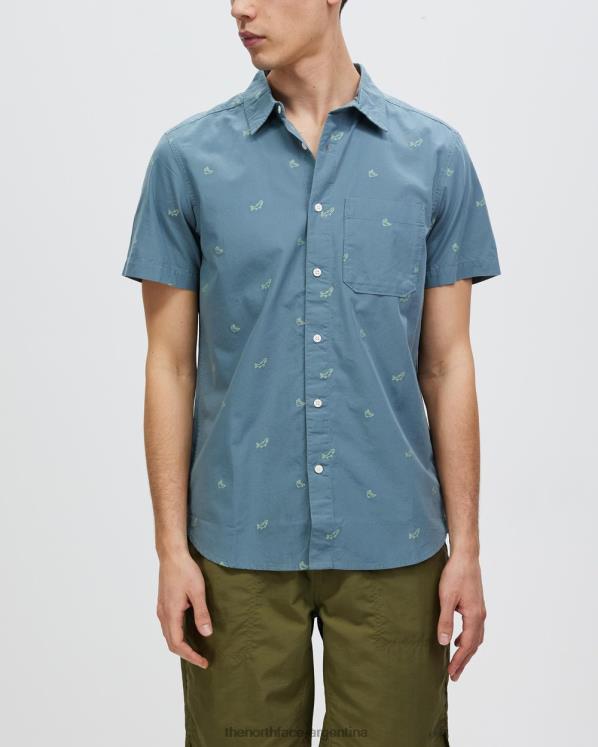 camisa de jacquard baytrail de manga corta RDT8H7216 trucha azul The North Face
