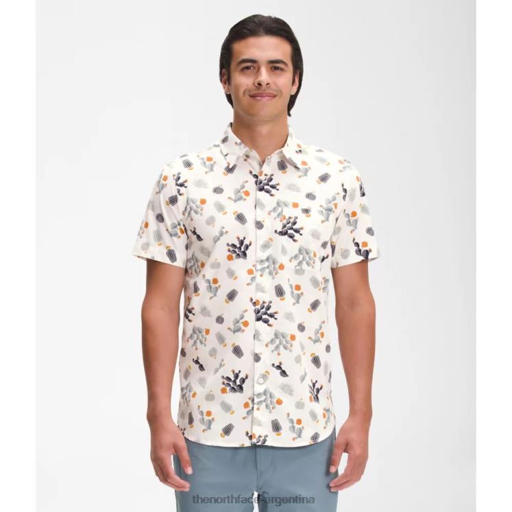 camisa de manga corta con patrón baytrail para hombre RDT8H3816 cactus blancos The North Face