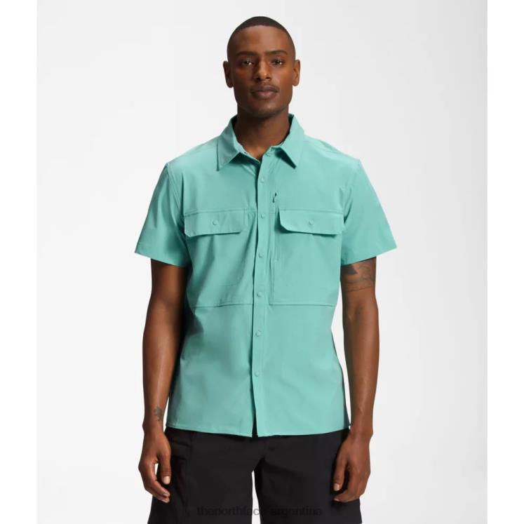 camisa de sol de manga corta sniktau para hombre RDT8H5861 wasabi The North Face