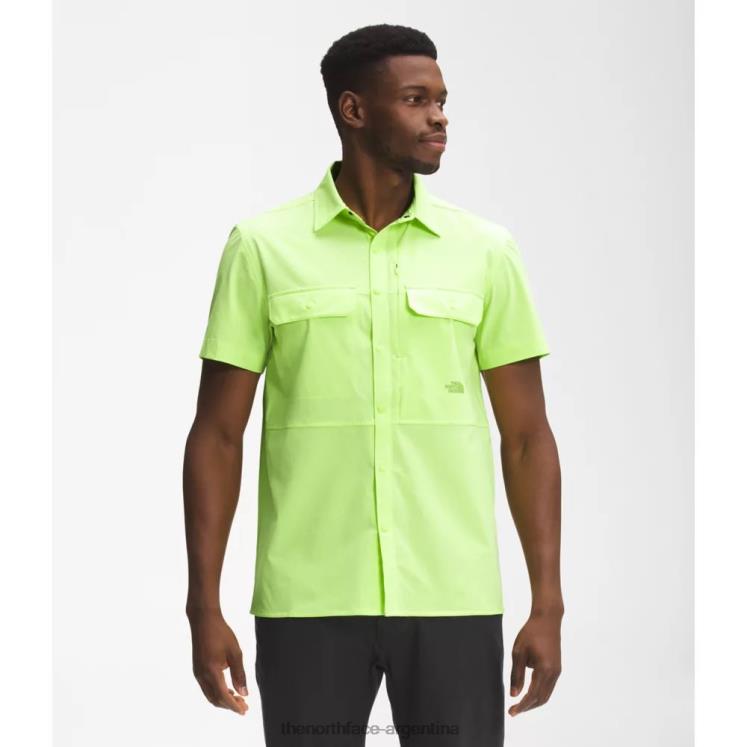 camisa de sol de manga corta sniktau para hombre RDT8H5865 verde The North Face