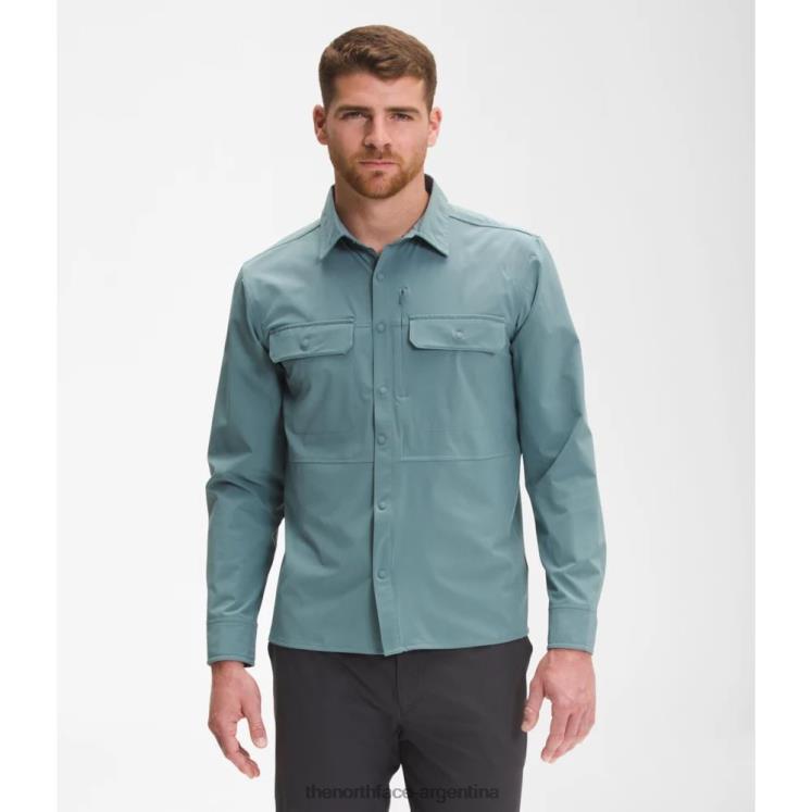 camisa de sol de manga larga sniktau para hombre RDT8H5856 azul The North Face