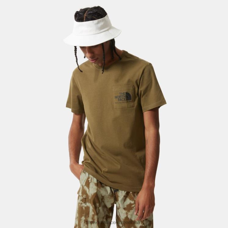 camiseta berkeley california hombre RDT8H887 oliva militar The North Face
