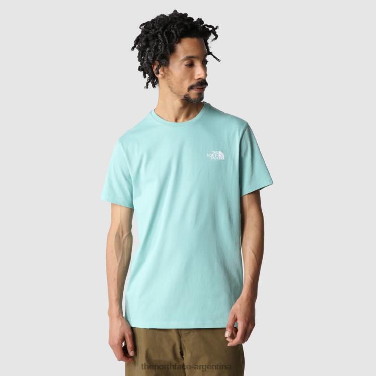camiseta de cúpula simple para hombre RDT8H28 wasabi The North Face