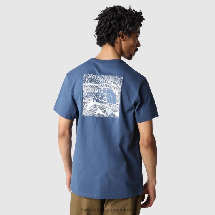 camiseta de celebración de redbox para hombre RDT8H1891 azul sombreado The North Face