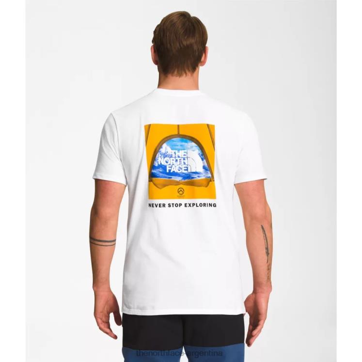 camiseta de manga corta con estampado de caja nse para hombre RDT8H6248 blanco The North Face