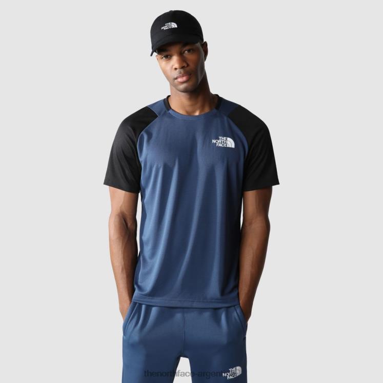 camiseta de manga corta de entrenamiento para hombre RDT8H2162 azul sombreado The North Face
