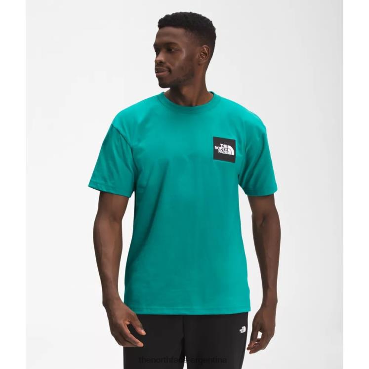 camiseta de manga corta para hombre de peso pesado RDT8H4760 verde porcelana The North Face