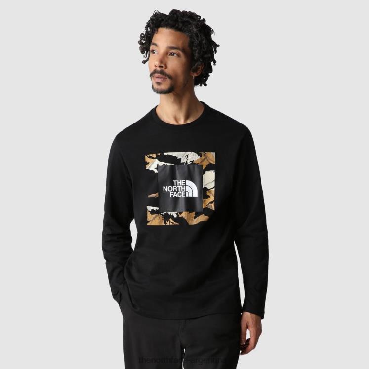 camiseta de manga larga coordinada para hombre RDT8H1925 negro The North Face