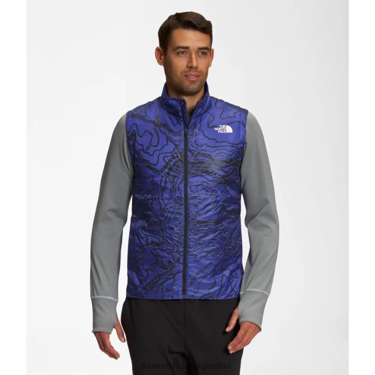 chaleco aislante cálido de invierno estampado para hombre RDT8H6114 lapislázuli azul The North Face