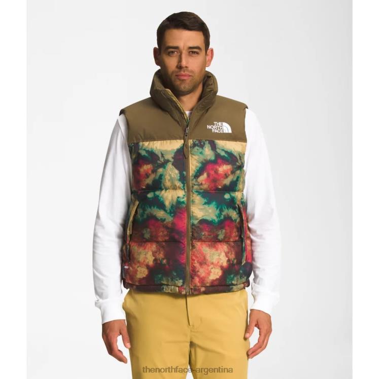 chaleco nuptse retro estampado 1996 para hombre RDT8H4268 hielo bronceado The North Face