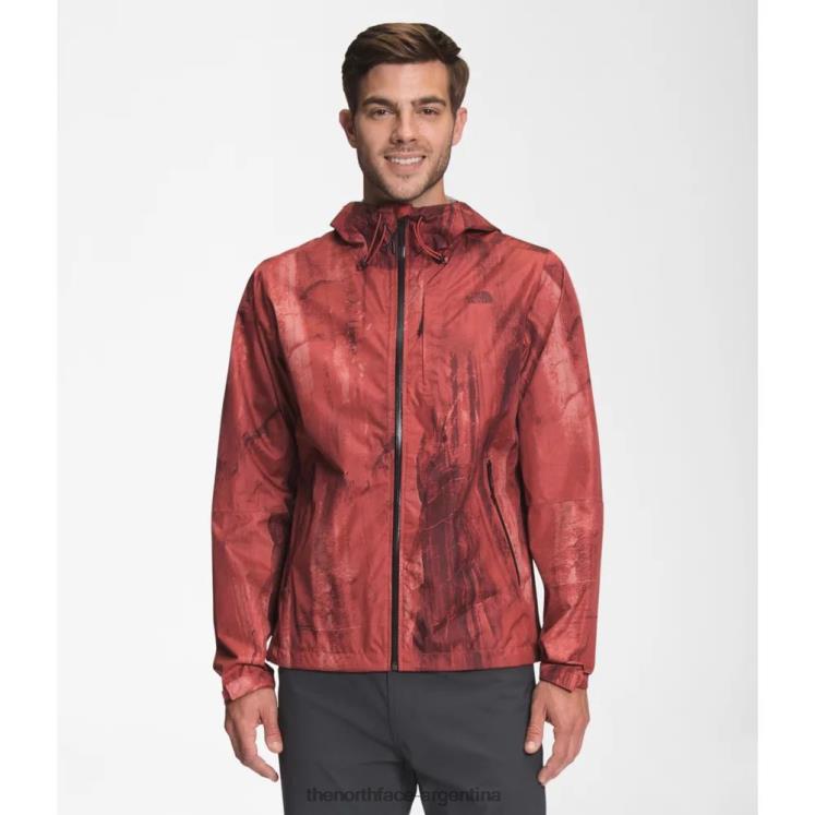 chaqueta alta vista estampada para hombre RDT8H4767 granito rojo The North Face