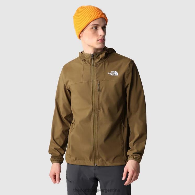 chaqueta con capucha ágil para hombre RDT8H55 oliva militar The North Face