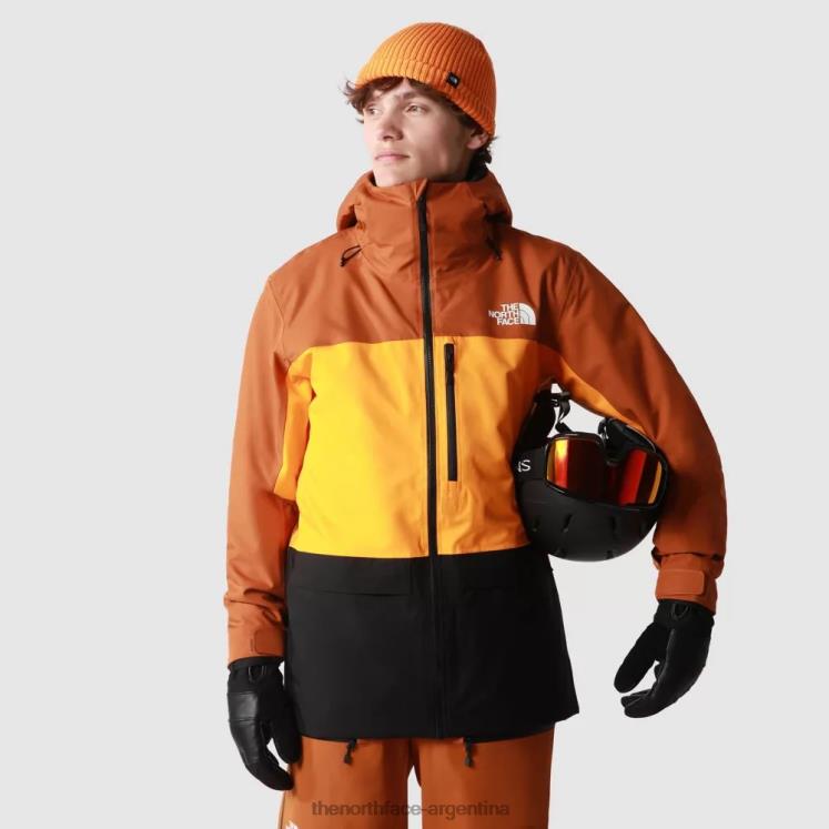 chaqueta de hombre enferma RDT8H486 cuero marrón The North Face