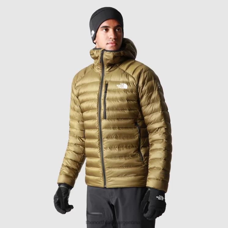 chaqueta de plumas con capucha summit breithorn para hombre RDT8H1725 oliva militar The North Face