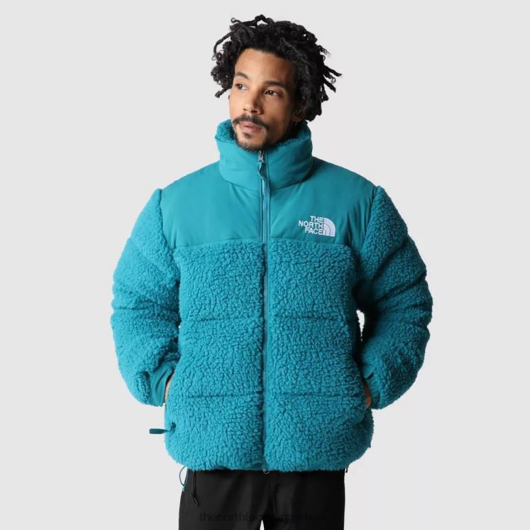chaqueta nuptse de pelo alto para hombre RDT8H951 puerto azul The North Face