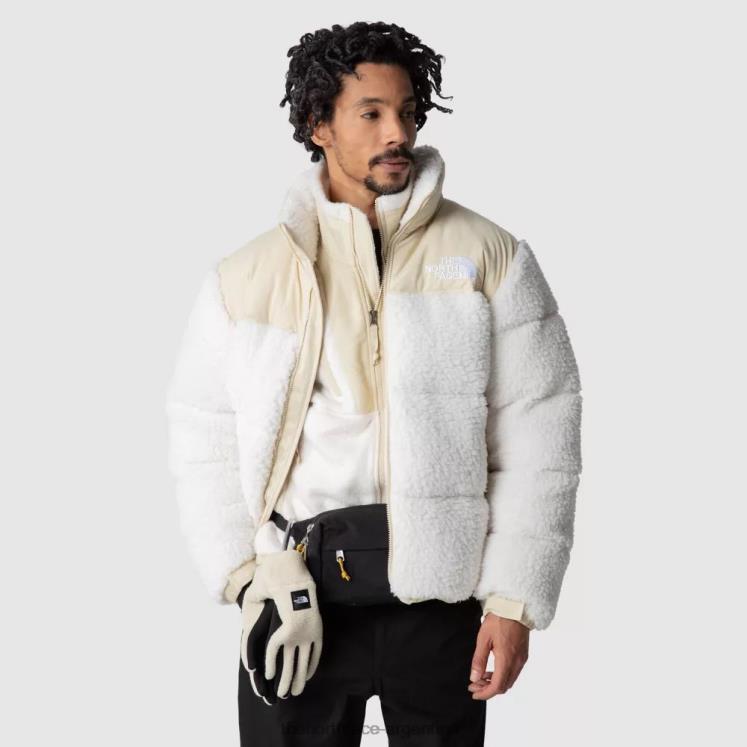 chaqueta nuptse de pelo alto para hombre grava blanca RDT8H952 grava blanca The North Face
