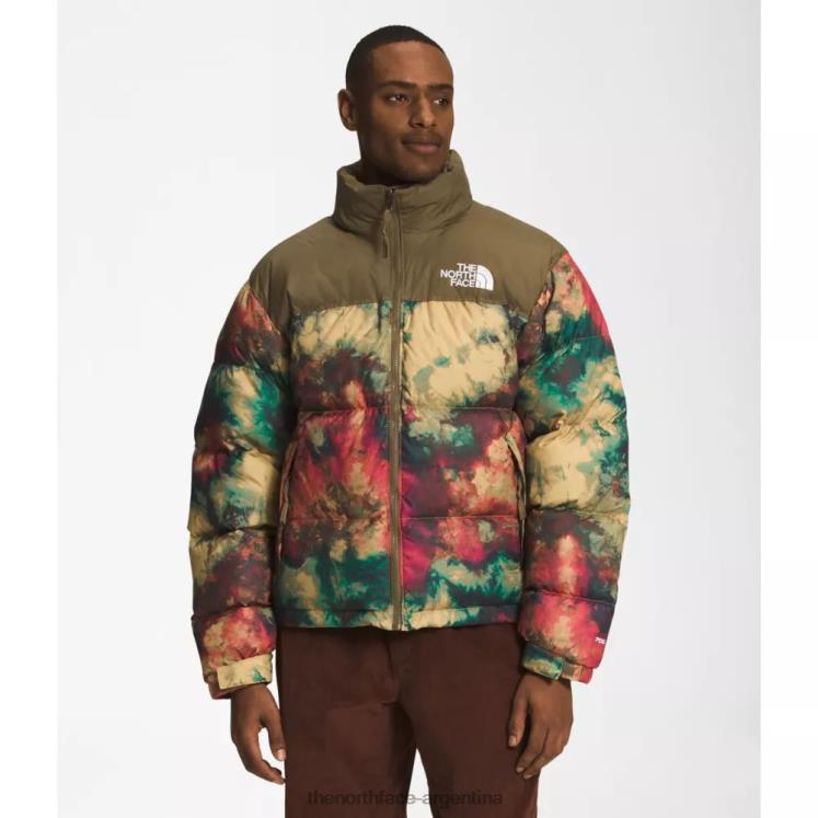 chaqueta nuptse retro 1996 estampada para hombre RDT8H4266 hielo bronceado The North Face