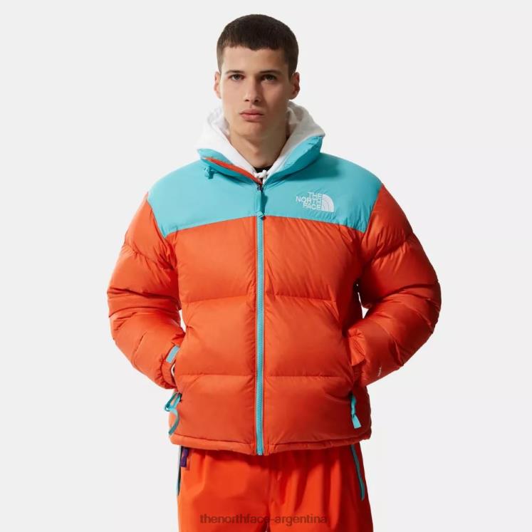 chaqueta nuptse retro hombre 1996 RDT8H86 naranja roja The North Face