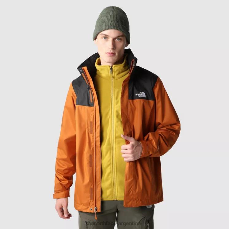 chaqueta triclimate hombre evoluciona ii RDT8H2388 cuero marrón The North Face