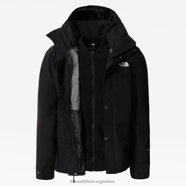 chaqueta triclimate hombre pinecroft RDT8H417 negro The North Face