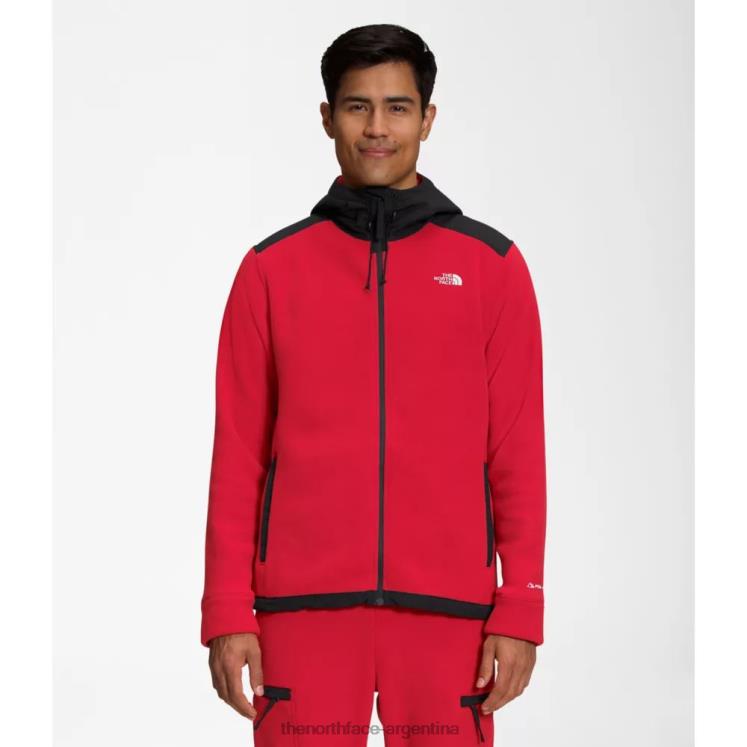 Chaqueta con capucha y cremallera completa Alpine Polartec 200 para hombre rojo negro RDT8H5167 negro rojo The North Face