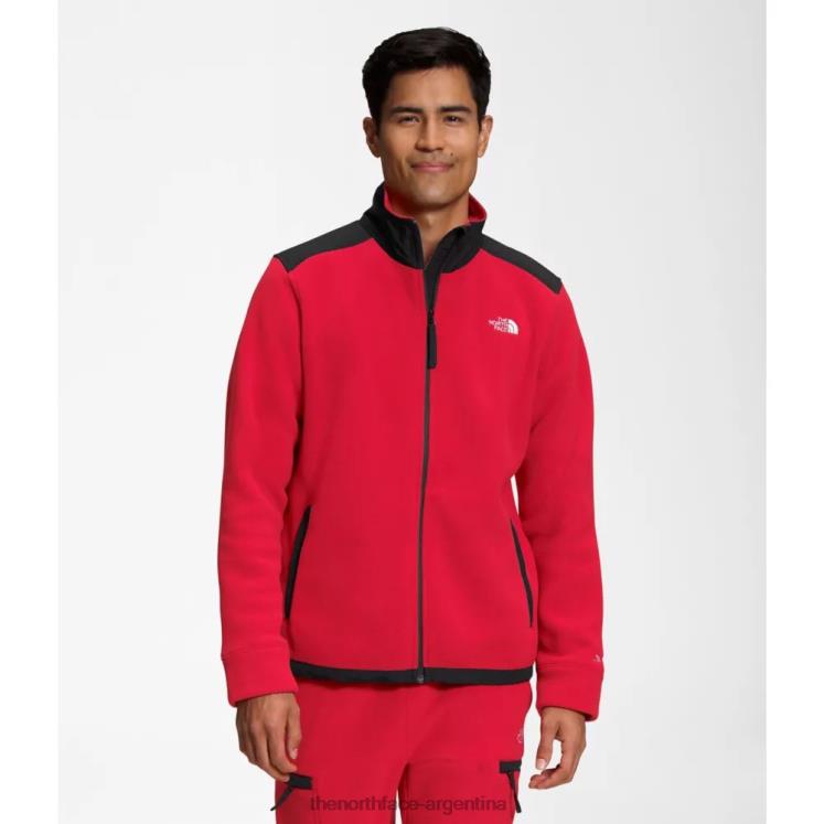 chaqueta con cremallera completa alpine polartec 200 rojo negro hombre RDT8H6123 negro rojo The North Face