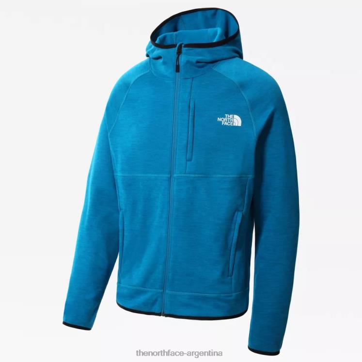 chaqueta polar con capucha Canyonlands para hombre RDT8H1039 azul banff The North Face
