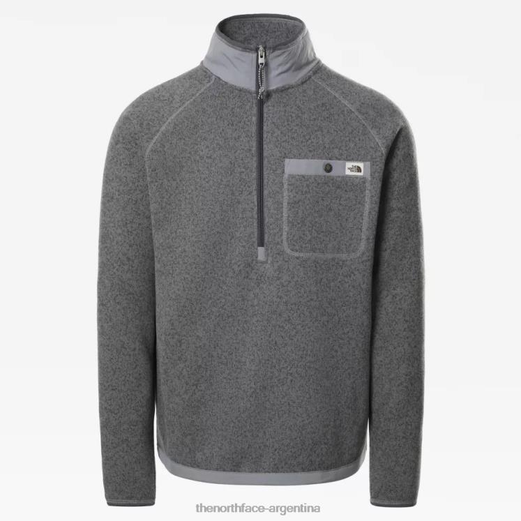 chaqueta polar con cremallera 1/4 gordon lyons para hombre RDT8H1081 gris The North Face