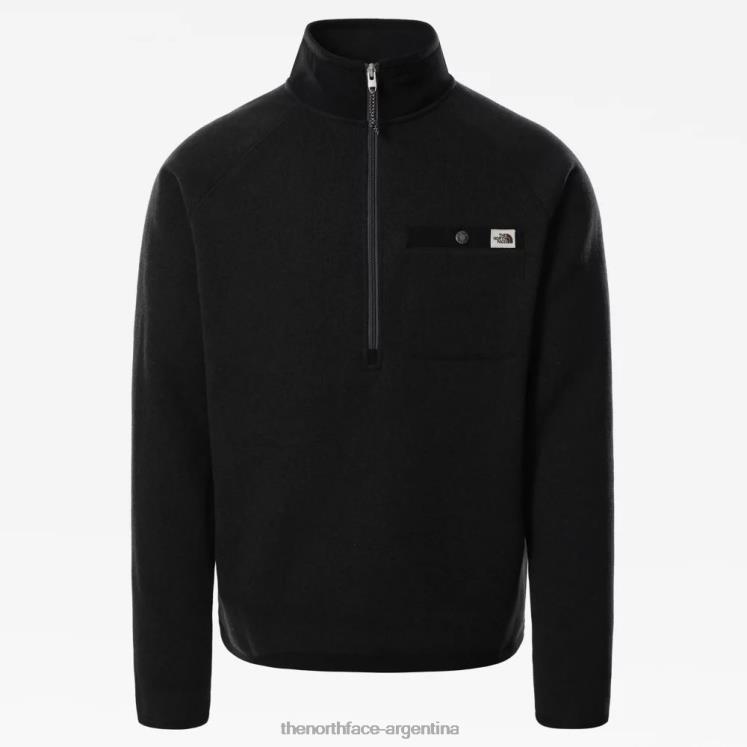 chaqueta polar con cremallera 1/4 gordon lyons para hombre RDT8H1082 brezo negro The North Face