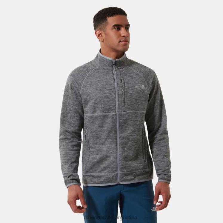chaqueta polar con cremallera completa Canyonlands para hombre RDT8H1041 gris The North Face