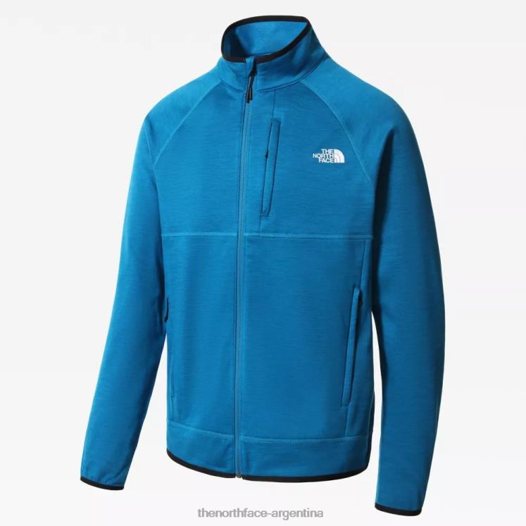 chaqueta polar con cremallera completa Canyonlands para hombre RDT8H1042 azul banff The North Face