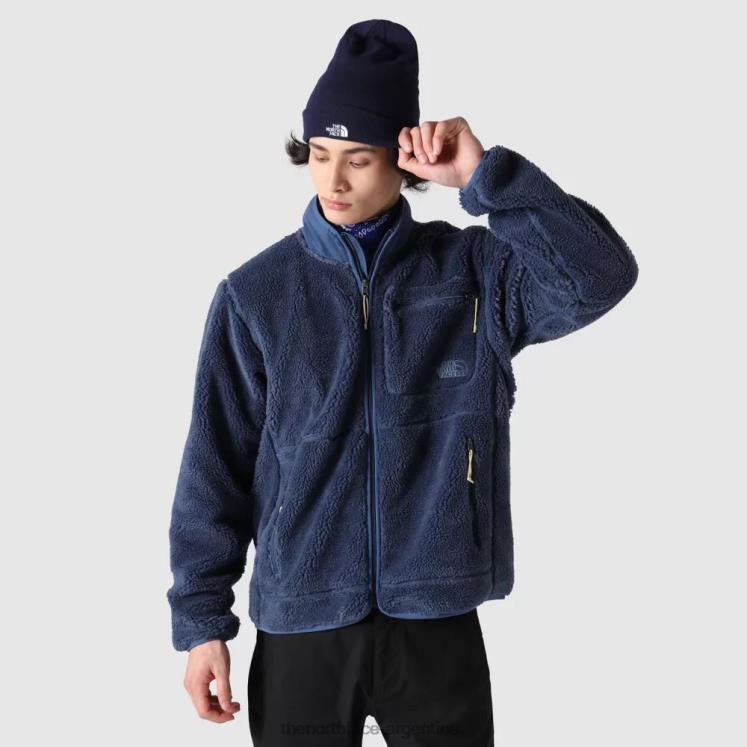 chaqueta polar con cremallera completa de pelo extremo para hombre RDT8H1707 azul sombreado The North Face